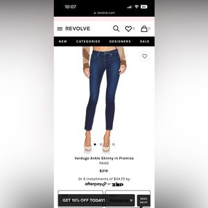 Paige Jeans- Verdugo Ankle